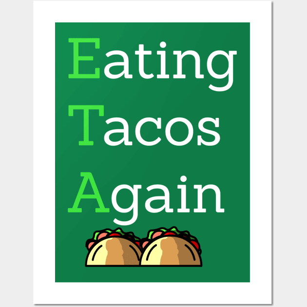 ETA Eating Tacos Again Wall Art by PhunPhrases